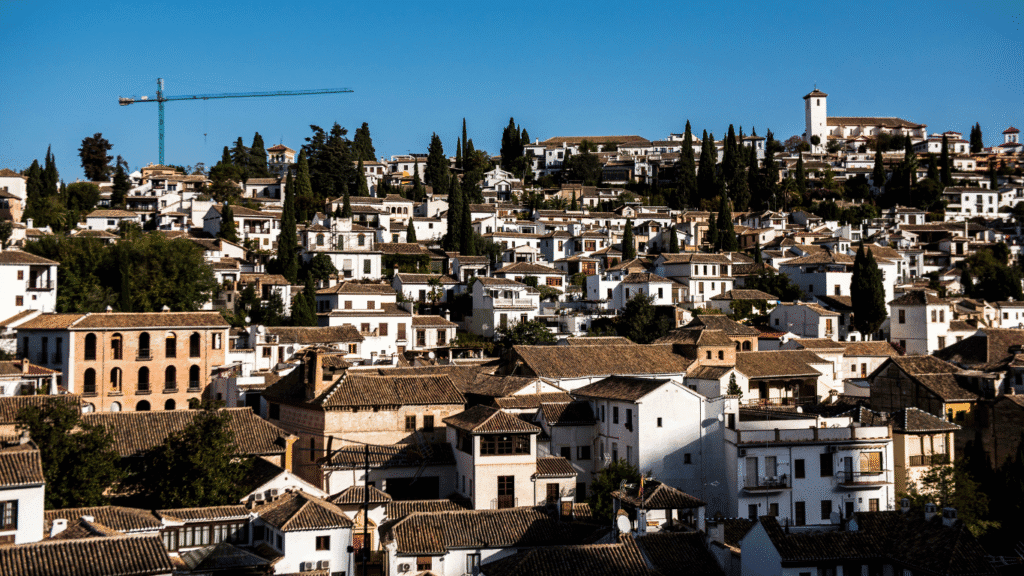 Vista Barrio Albaicín con su arquitectura árabe
